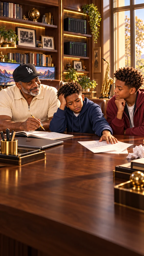 Unc and the nephews in the study